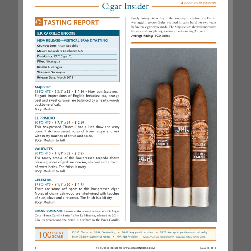 Cigar Insider Vertical Brand Tasting of ENCORE